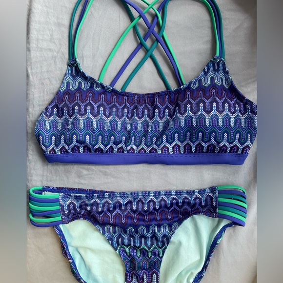 Prana Other - PRANA patterned bikini set blue